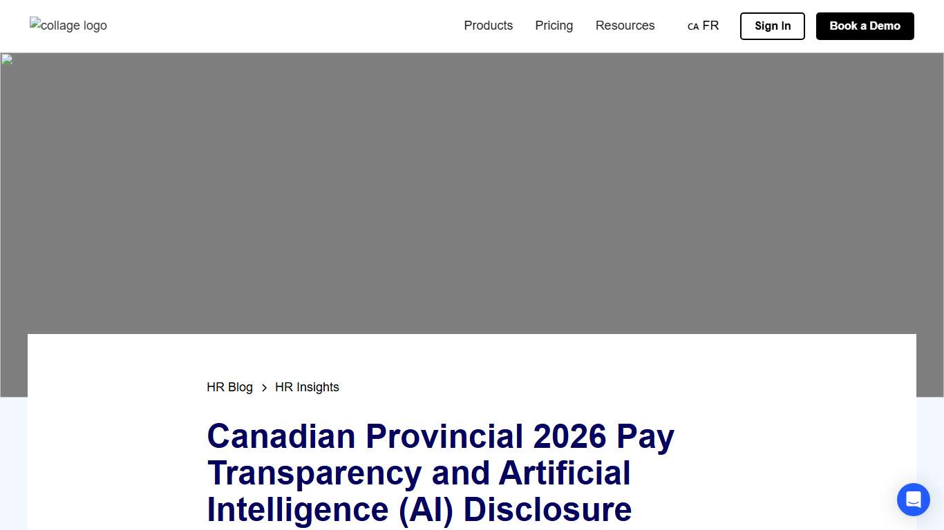 Canadian Provincial 2026 Pay Transparency and Artificial Intelligence (AI) Disclosure Requirements Collage Blog